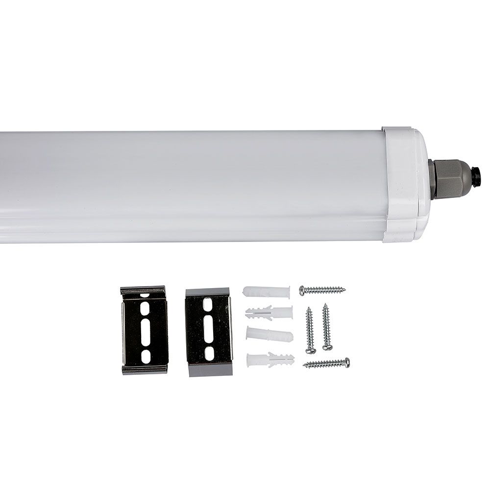 V-TAC 60W Waterproof LED Batten Light Fitting 6ft 180cm Replaces Florescent Tubes & Non Corrosive - Samsung Chip 6400K