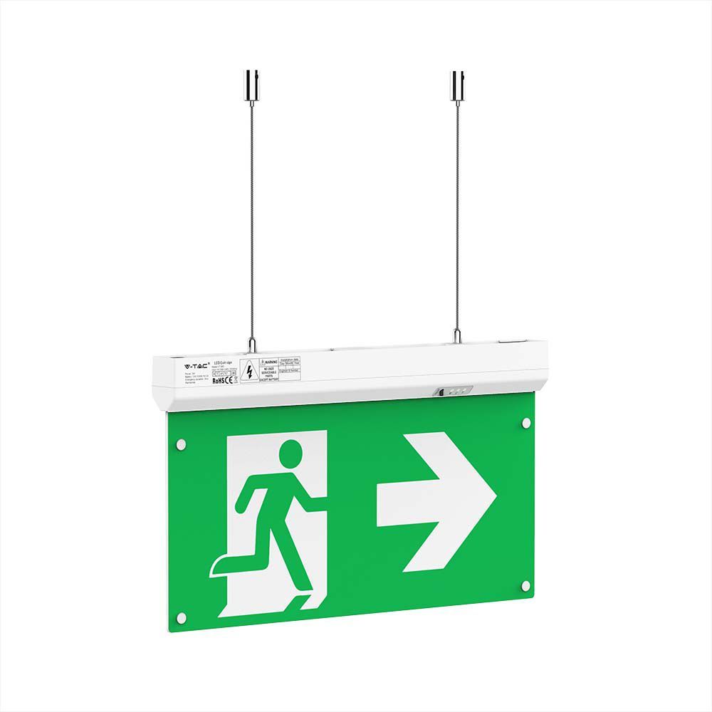 V-Tac VT-995 4-in-1 Emergency Exit Light with Self-Test Button – RF Control – 6000K