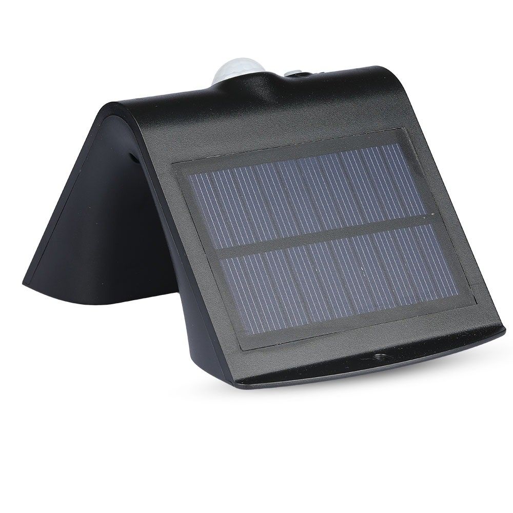 V-TAC VT-767-2  IP65 1.5W LED Outdoor Solar Wall Light - 4000K - White + Black Body Options