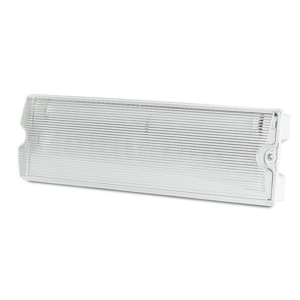 V-TAC VT-533 3W LED Emergency Bulkhead Light - 6400K  Colour Temperature - IP65- 3hr Backup