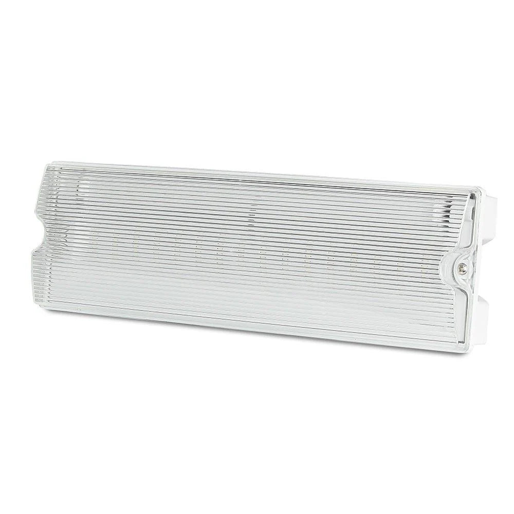 V-TAC VT-533 3W LED Emergency Bulkhead Light 6400K 3 Hours Backup IP65 Waterproof Maintained & Non-Maintained Wall & Ceiling Mount