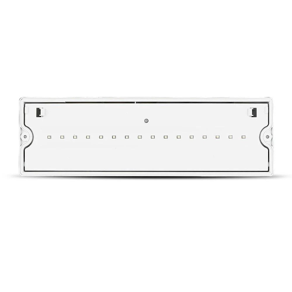 V-TAC VT-533 3W LED Emergency Bulkhead Light 6400K 3 Hours Backup IP65 Waterproof Maintained & Non-Maintained Wall & Ceiling Mount