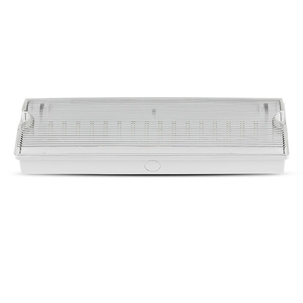 V-TAC VT-533 3W LED Emergency Bulkhead Light - 6400K  Colour Temperature - IP65- 3hr Backup