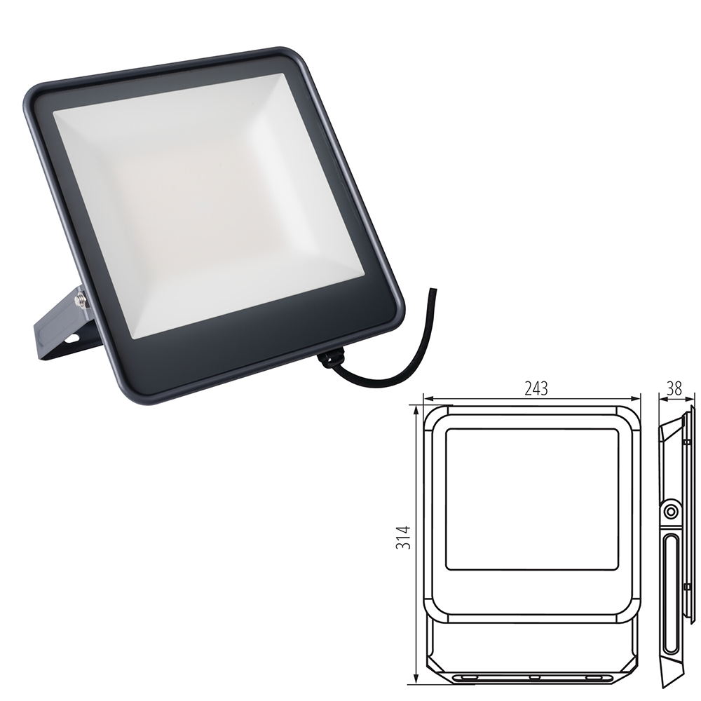 Kanlux IQ-LED FL LED Outdoor Security Floodlight - IP65 Rated, Waterproof & Weatherproof - 4000K Neutral White Light