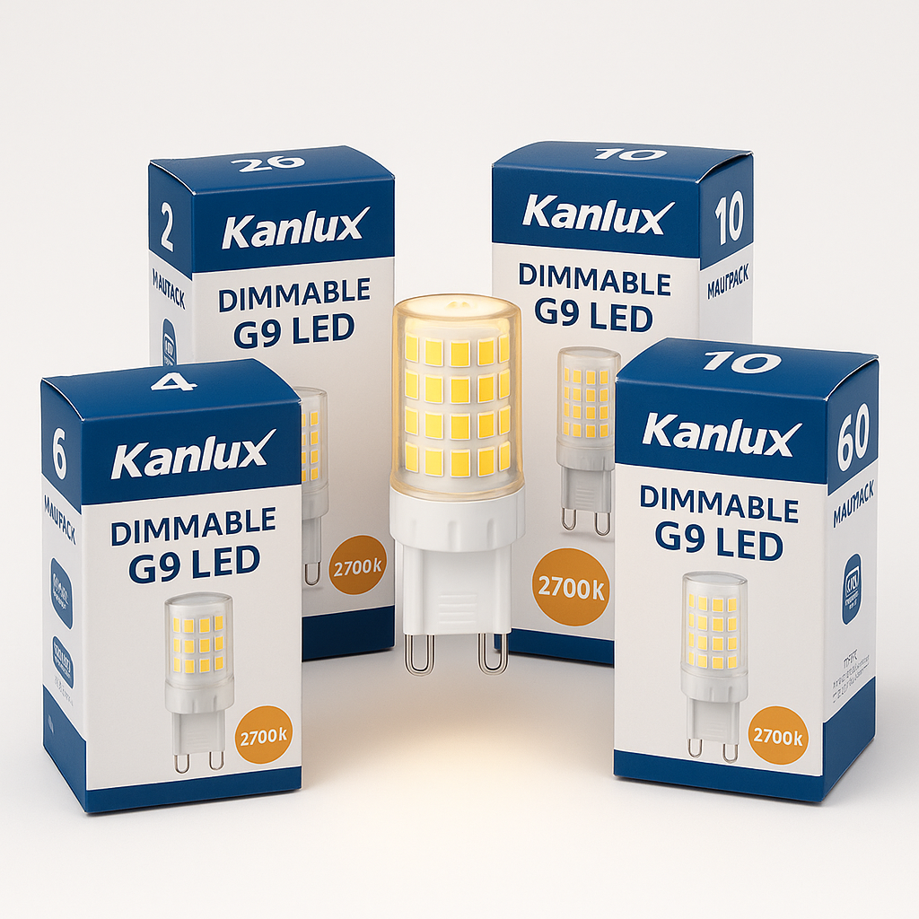 Kanlux G9 LED Bulb – Dimmable 3.5W (34W Eqv) 385lm | 3000K / 4000K / 6500K | Multi-Pack 5–50