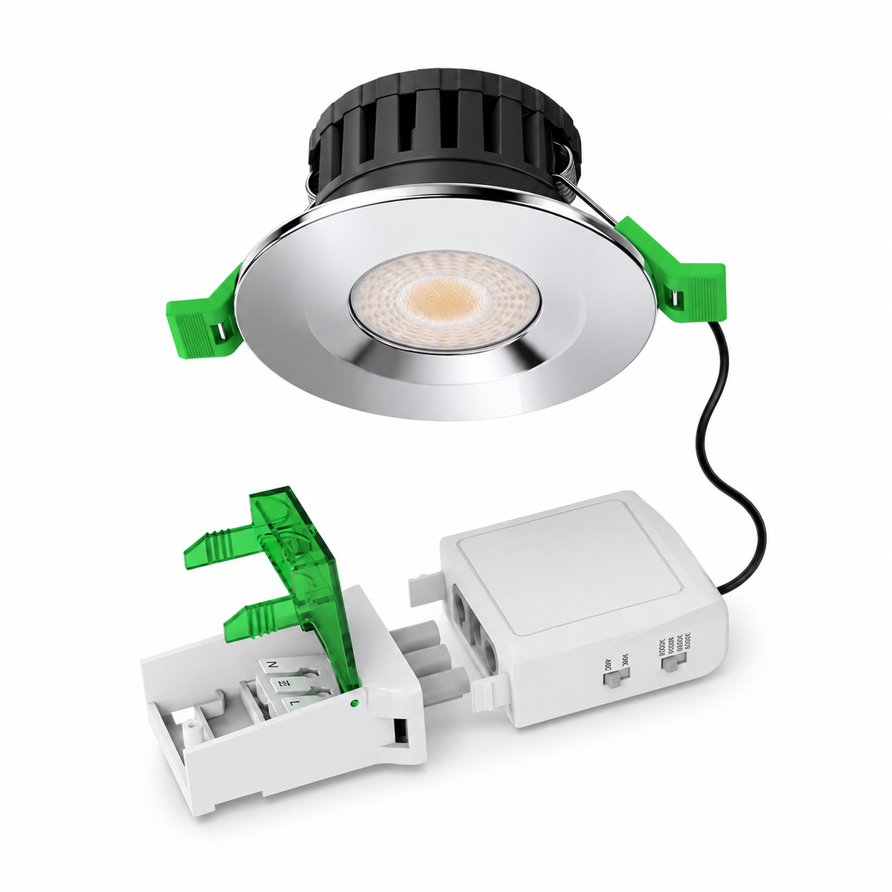 V-TAC 5W/8W IP65 Fire Rated LED Downlight Dimmable Multi CCT – White, Black, Chrome, Brass & Copper Bezels