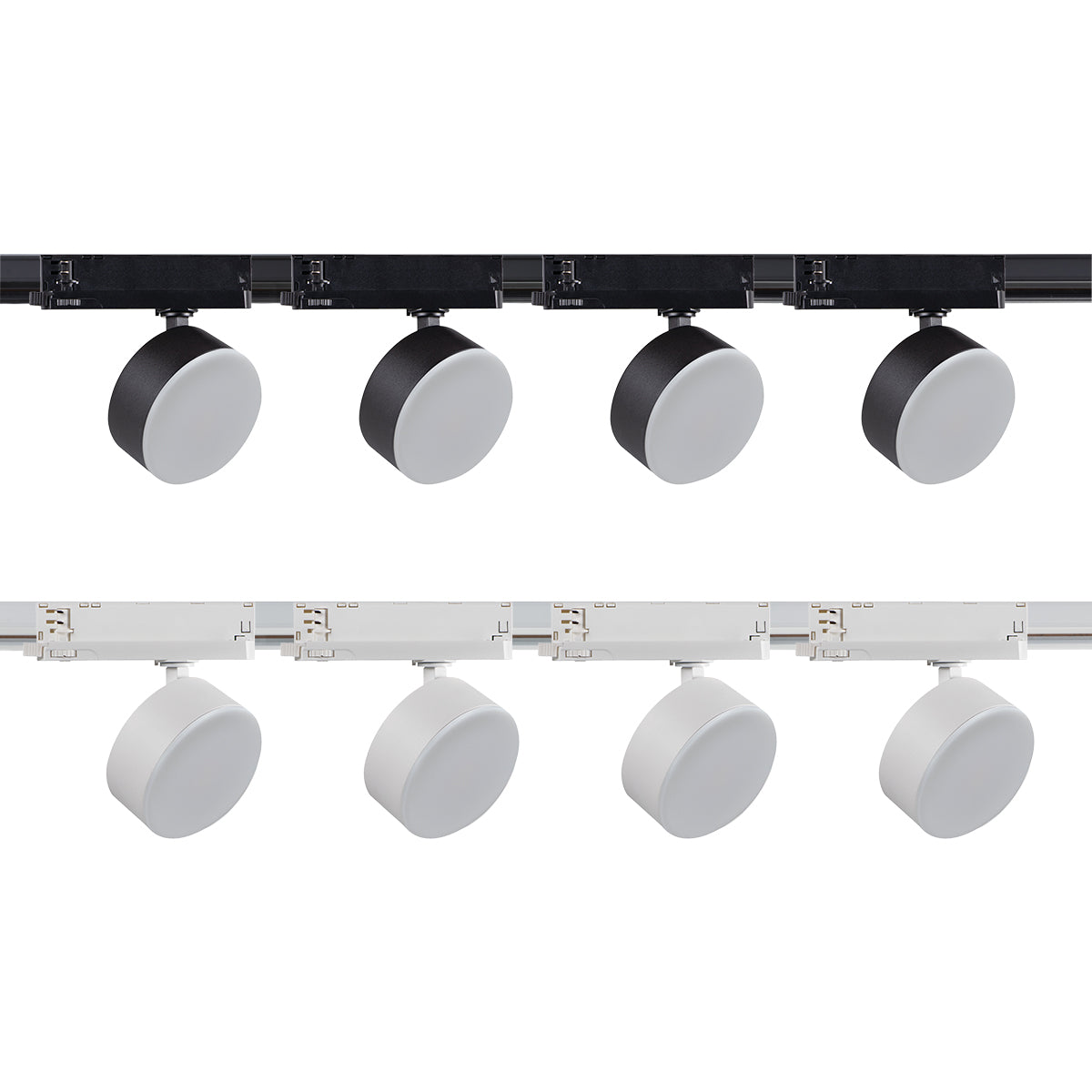 Kanlux BTLW 3 Circuit 1M - 5M Track Lighting Kit 2 - 10 18W LED Round Spotlights - Warm & Neutral White Light