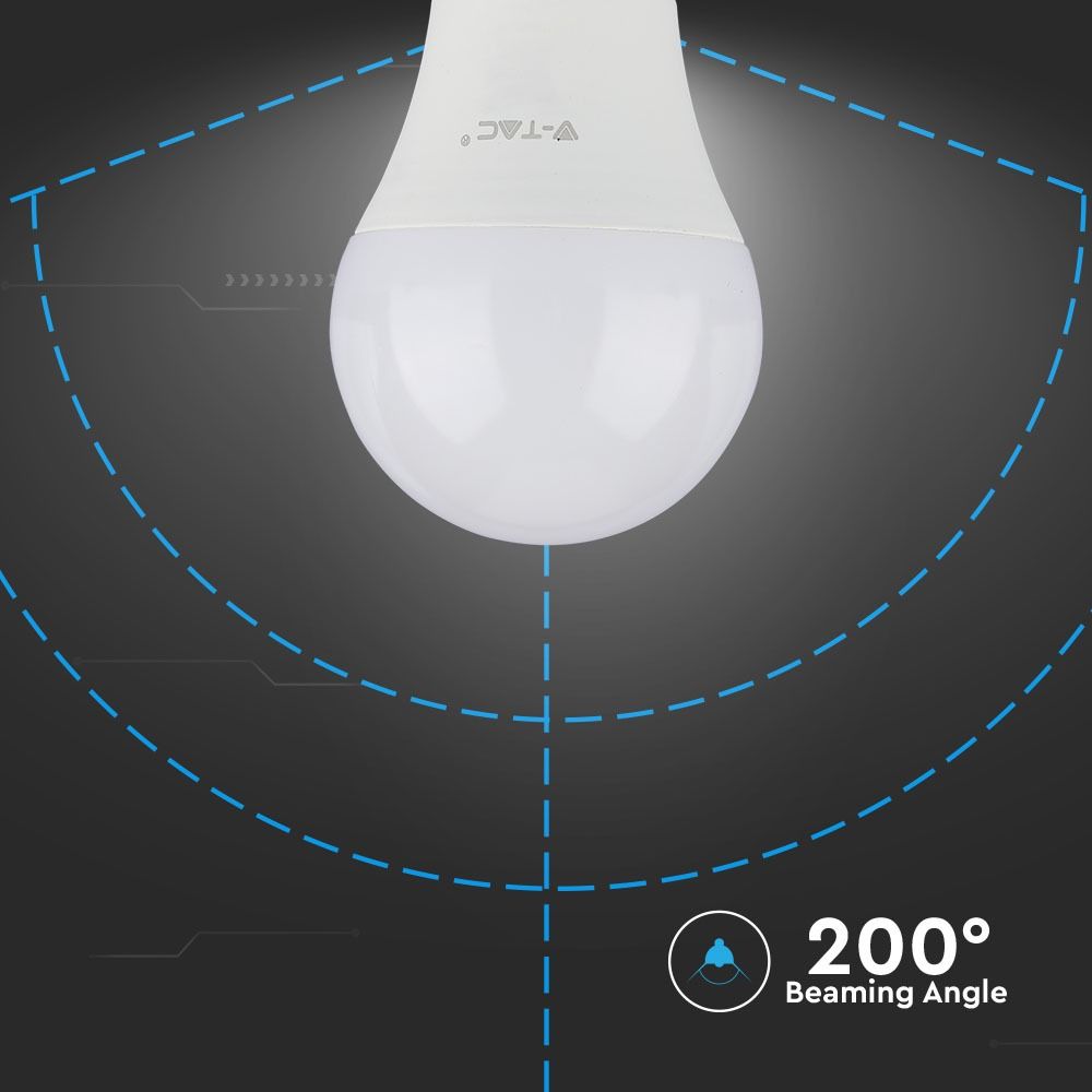 VTAC VT-2099 9W LED A60 Thermoplastic Light Bulb , E27 Base, 6400K, Non-Dimmable Pack of 3