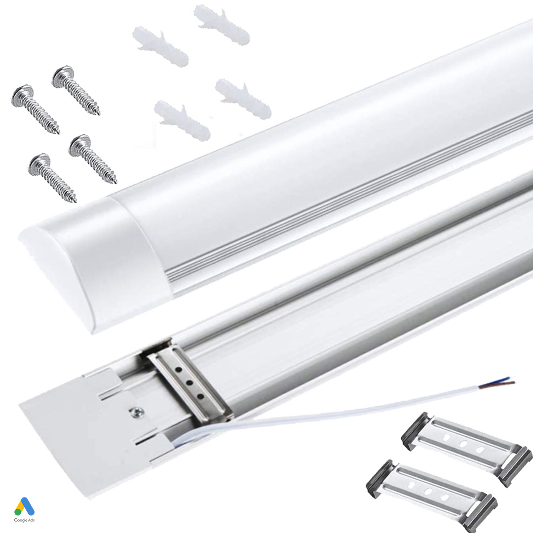 LED Batten Light 6500K Slimline Ceiling Tube - 2FT/3FT/4FT/5FT/6FT, Perfect for Office, Garage, Workshop & Warehouse Lighting