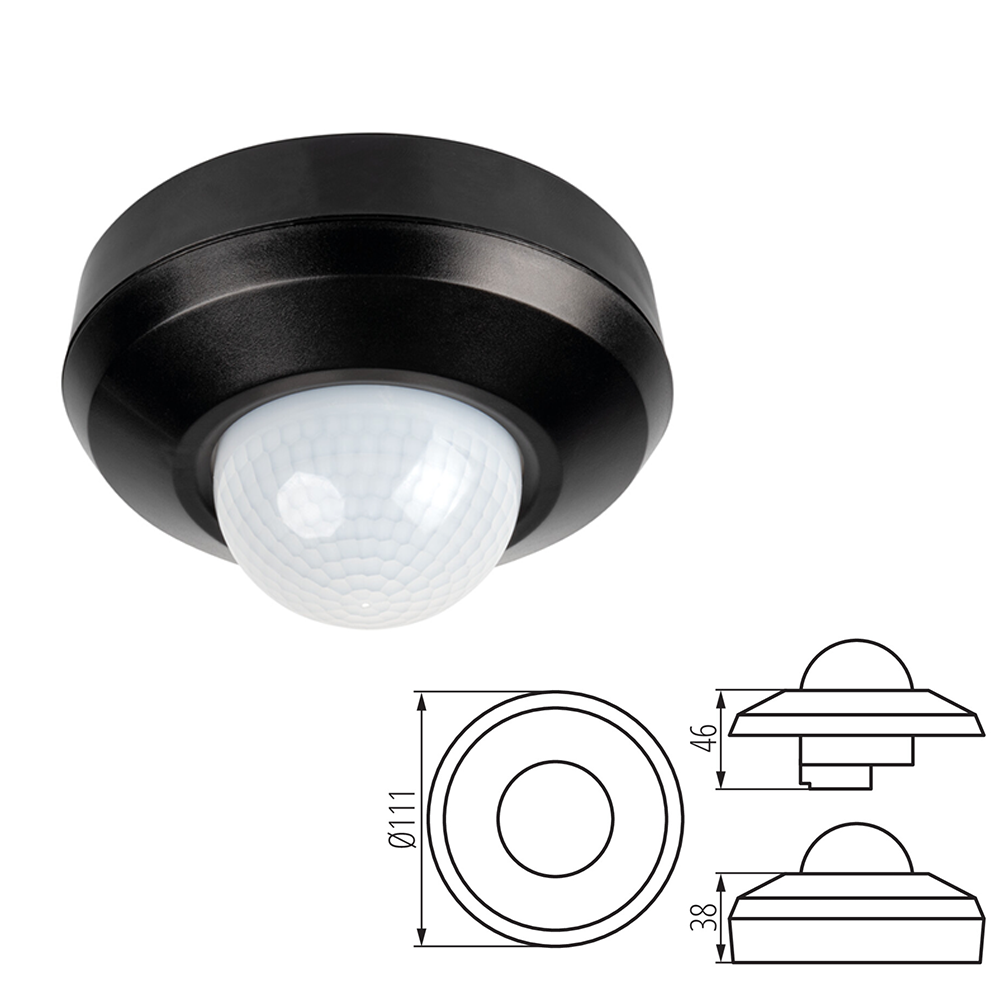 Kanlux SENTO-O PIR Motion Sensor  IP44 - Triple Infrared Detection, Universal Mounting, Available in Two Colours