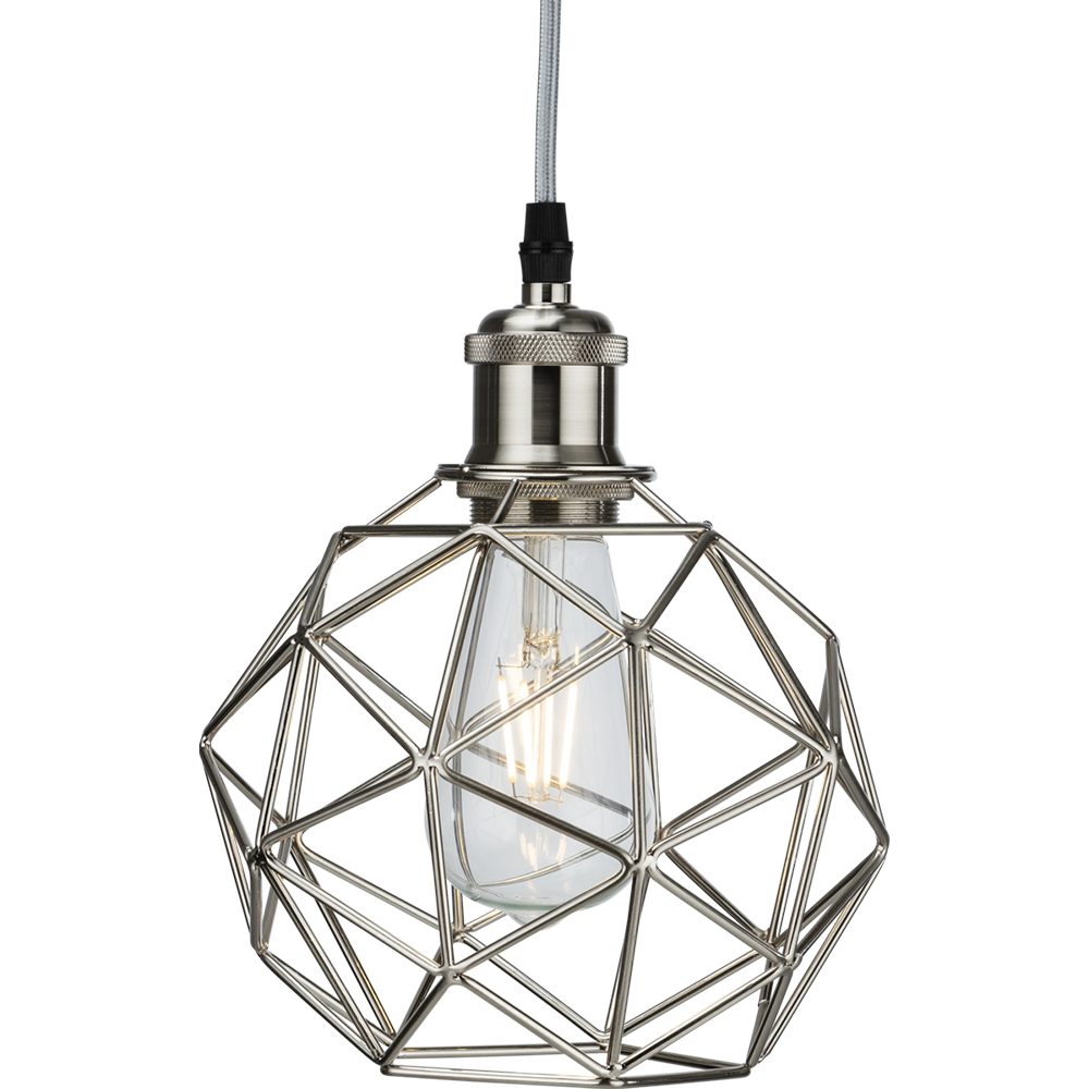 Knightsbridge Dome Pendant Cage - Available in Brushed Chrome & Matte Black