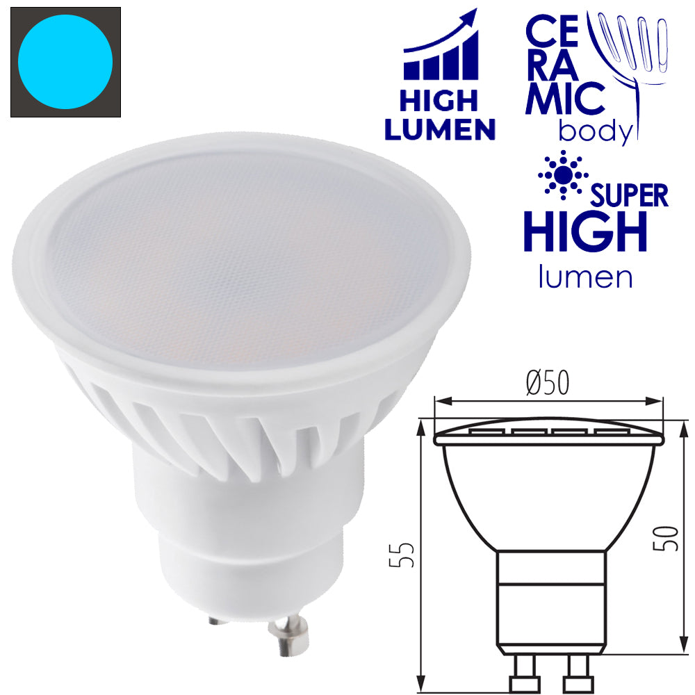 Kanlux TEDI MAXX 9W LED GU10 Spot Light Bulb Super Powerful Bright High Lumen 900lm Ceramic Body