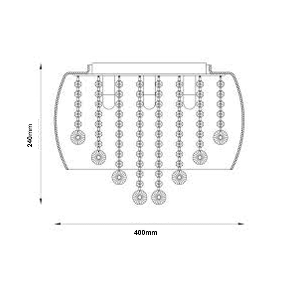 FORUM Nore Small Encased Ceiling Flush Light Chrome G9-IP44