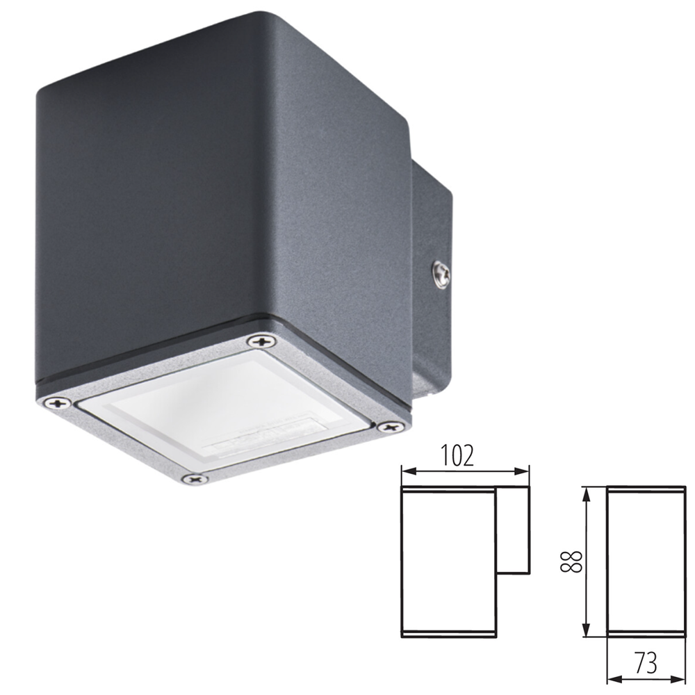 Kanlux GORI IP44 Weatherproof Outdoor Garden Wall Up & Down Light Fitting Wall Lighter