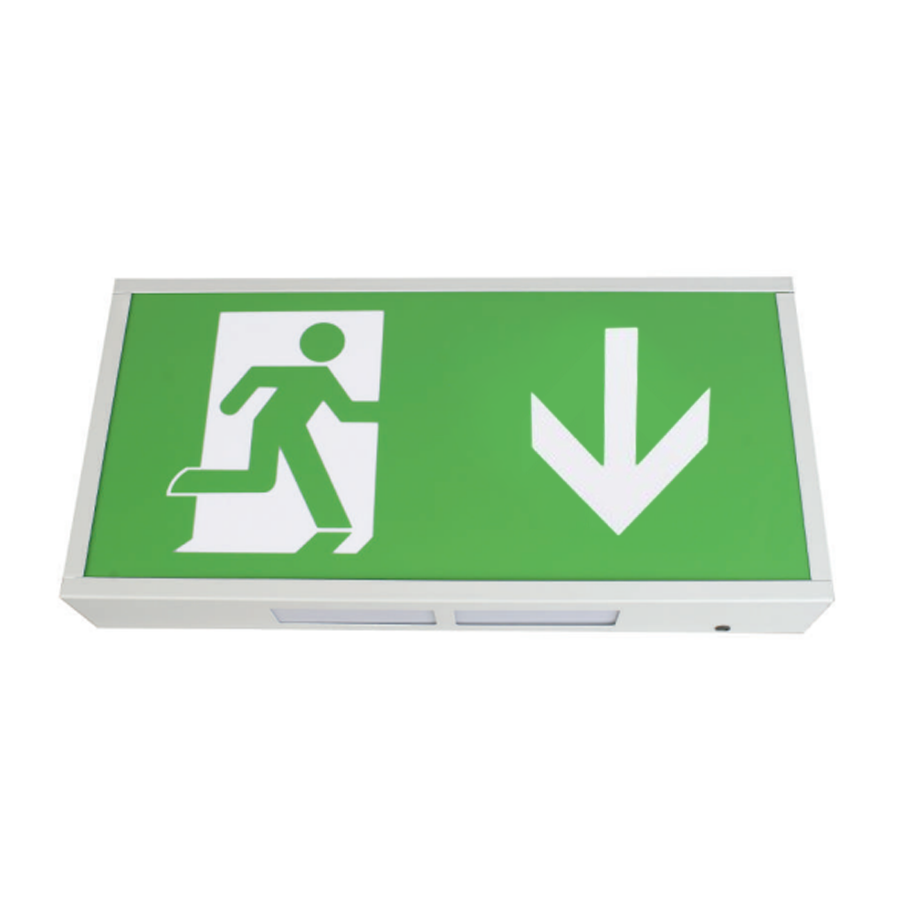 LED Emergency Exit Box Light 3W IP20 3hr Maintained Non Maintained 6000K