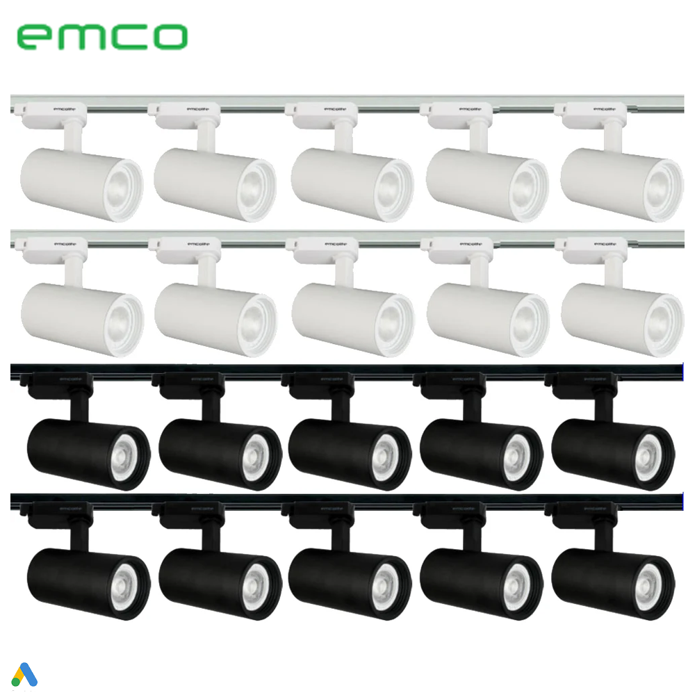 240V - 1M - 5M Meter GU10 5W LED Adjustable Tilt Single Circuit Tracking System Mains Track Light