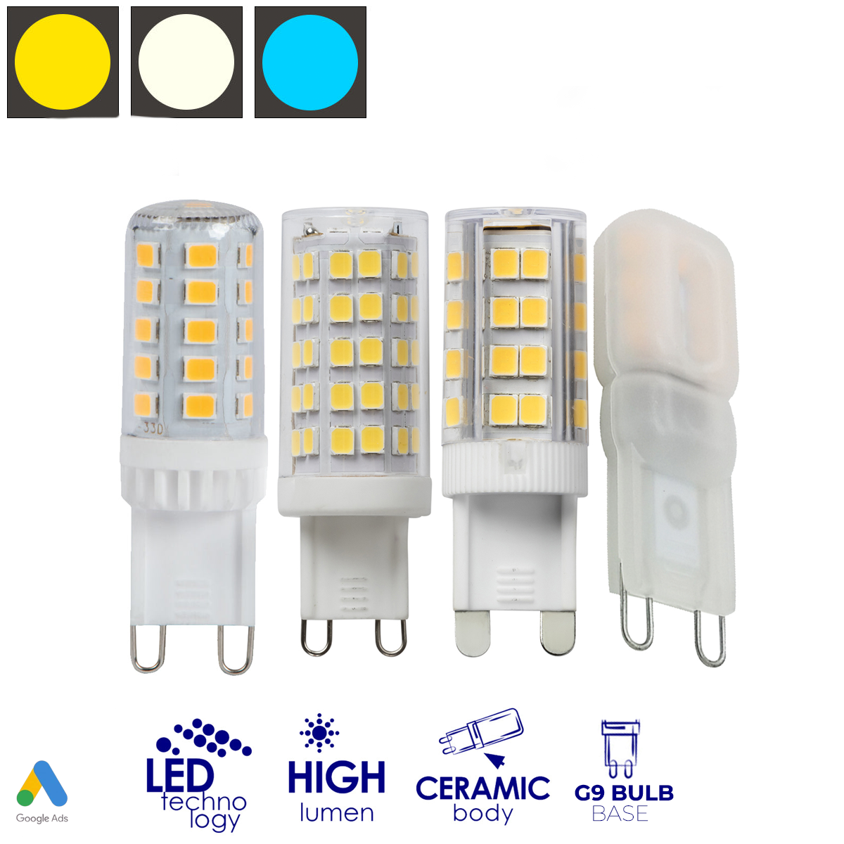 G9 LED Capsule Light Corn Bulb - Warm, Cool & Neutral White With Multi Wattage