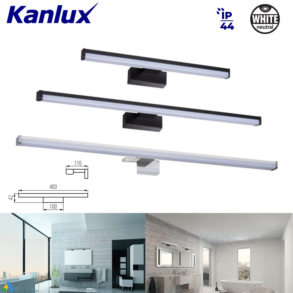 Kanlux ASTEN LED Bathroom Vanity Over Mirror Makeup Light Bar IP44