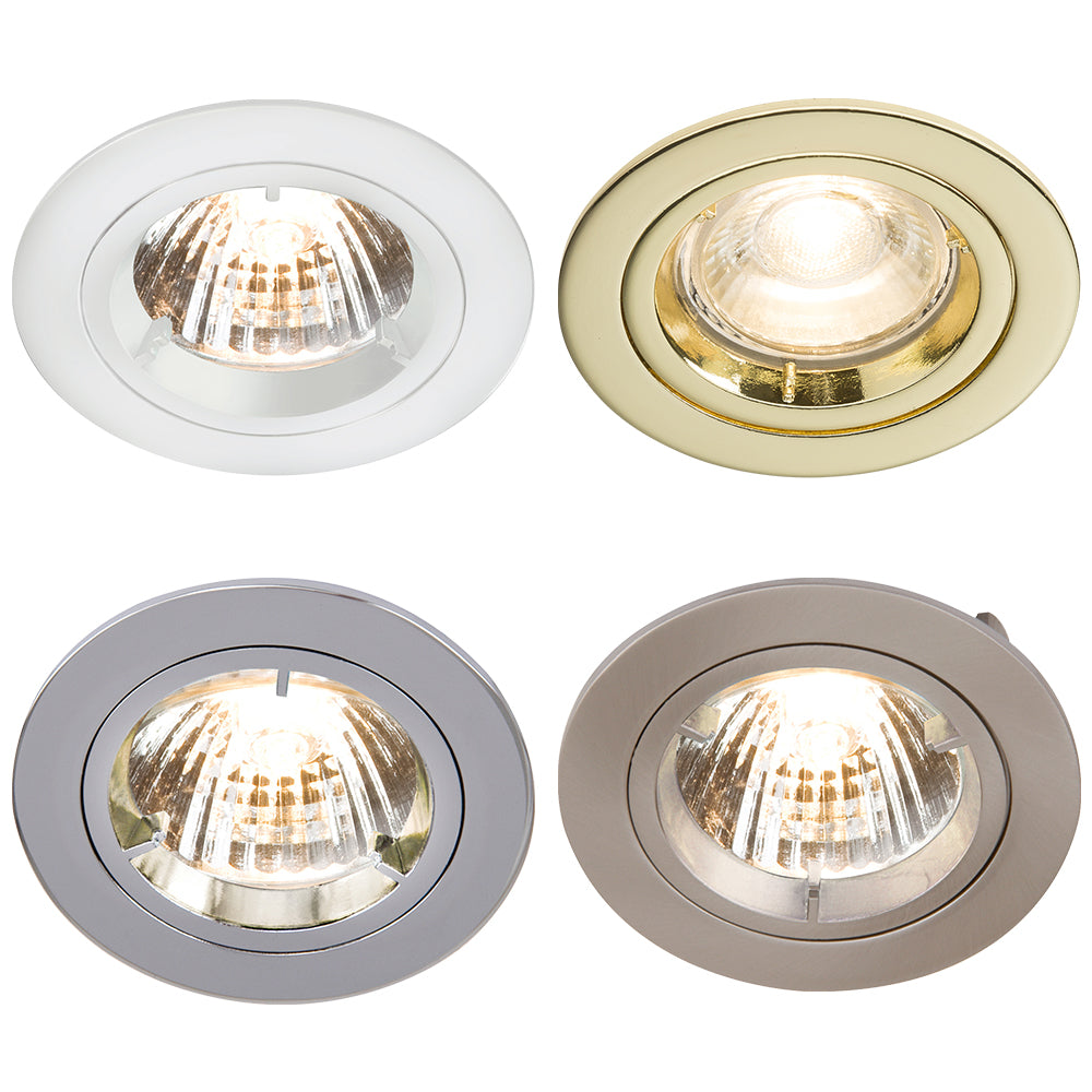 Knightsbridge IP20 230V GU10 Recessed Fixed Twist & Lock Downlight