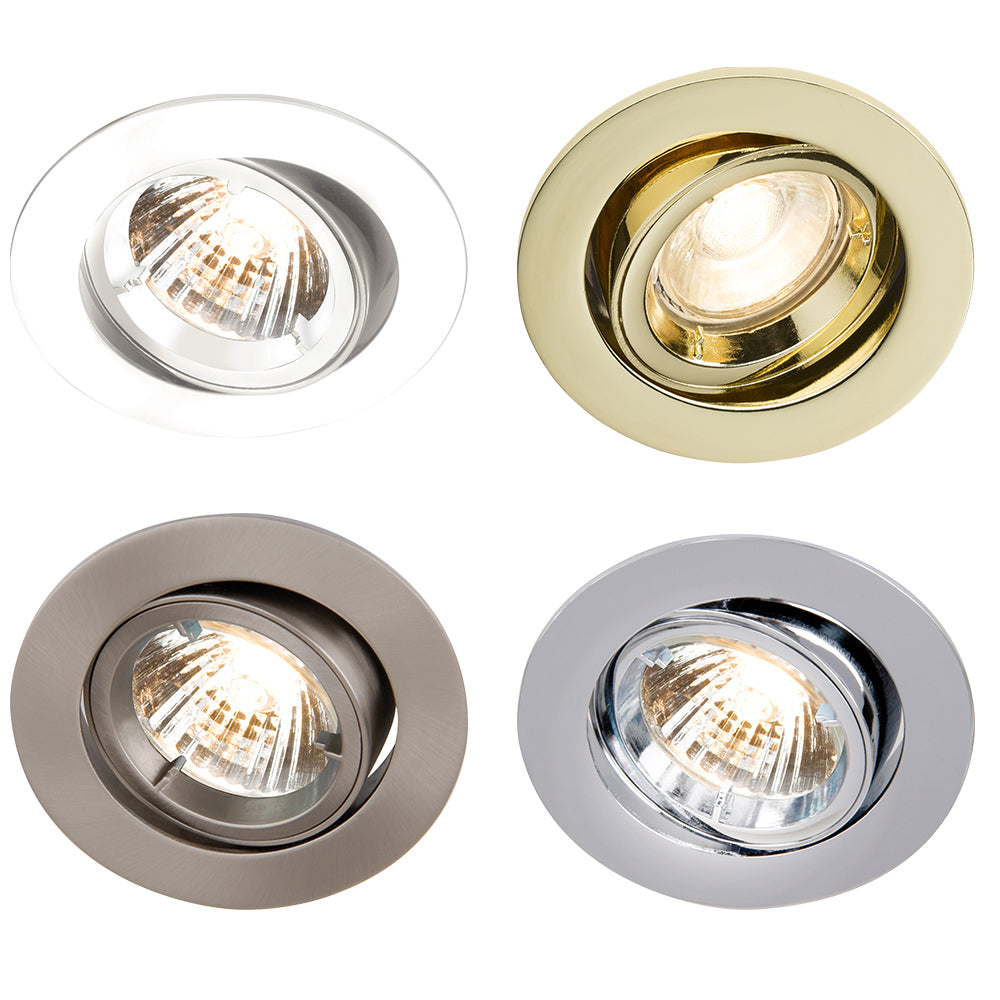 Knightsbridge IP20 230V GU10 Recessed Tilt Twist & Lock Downlight