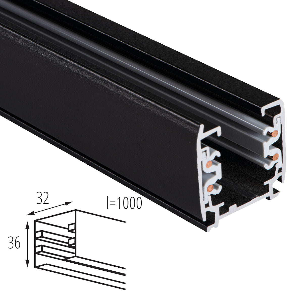 Kanlux TEAR 1M 3 Circuit Track Rail Surface Mounted System 220V