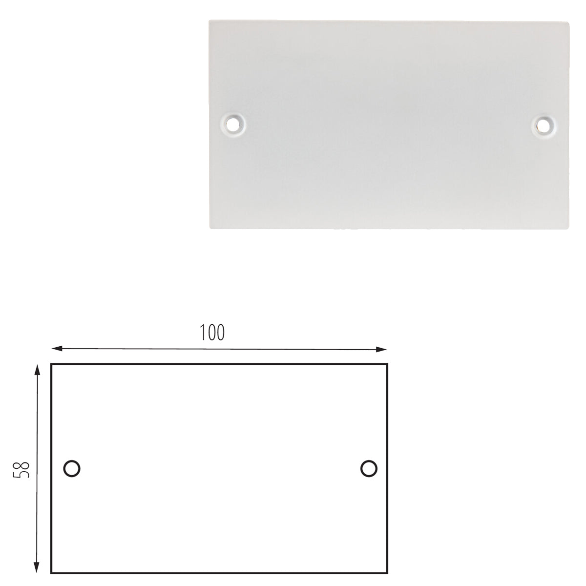 Kanlux TEAR N RC-CON-I 3C 3 Circuit Recessed Inline Track Connector Cap Accessory (Pack of 10)