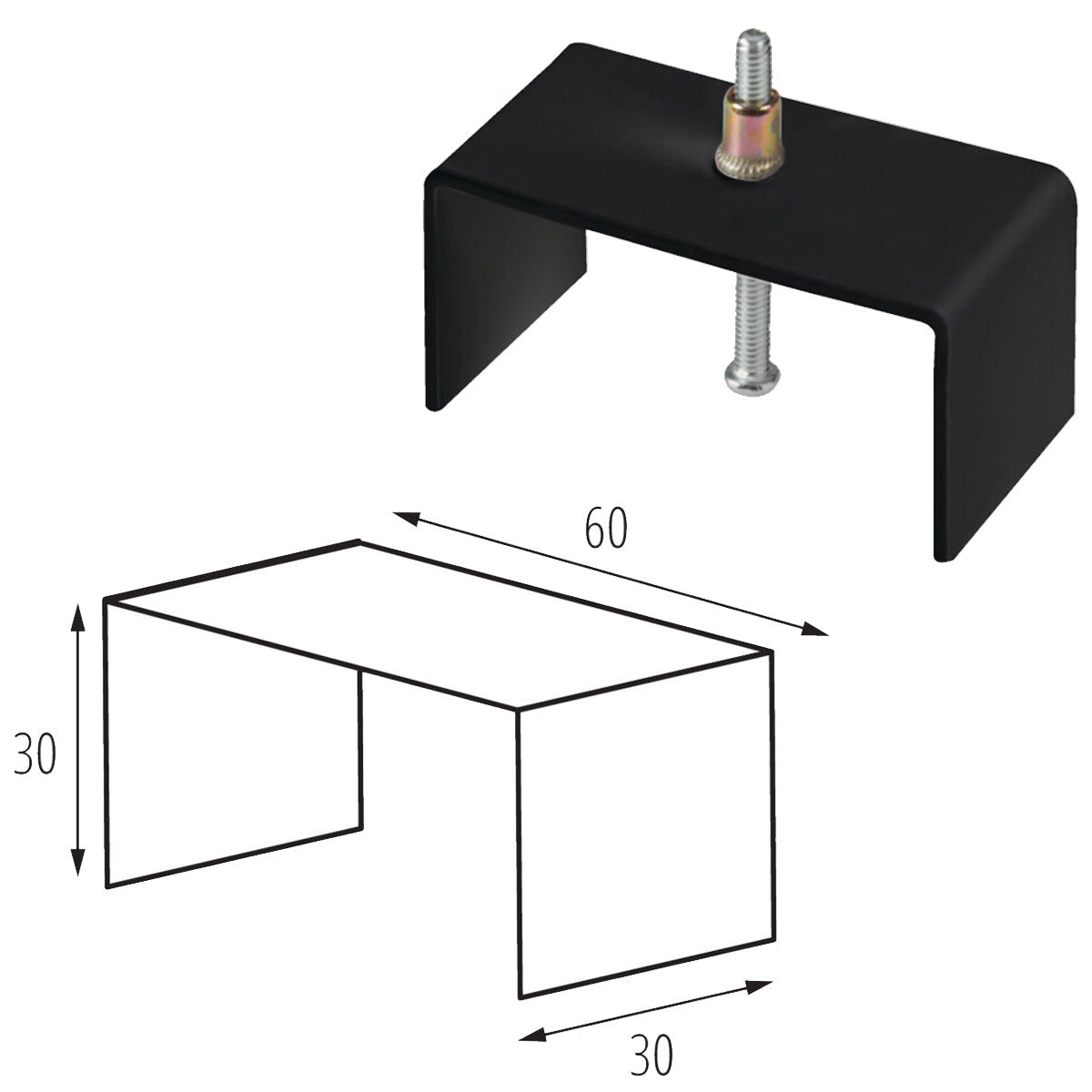 Kanlux TEAR N RCLIP Recessed Mounted 3C Track Clip Accessory (Pack of 10)