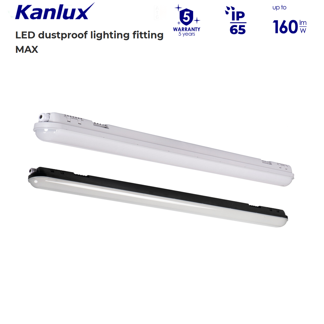 Kanlux MAH MAX LED IP65 Waterproof Batten Fitting  - 19W / 38W / 48W - White 4000K