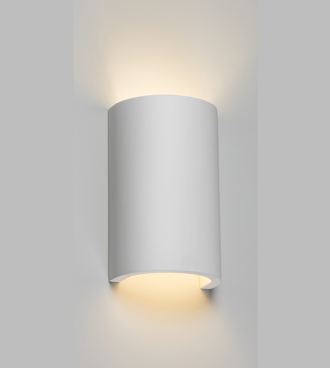 Knightsbridge Up and Down Plaster Paintable Wall Light G9 Uplighter Downlighter