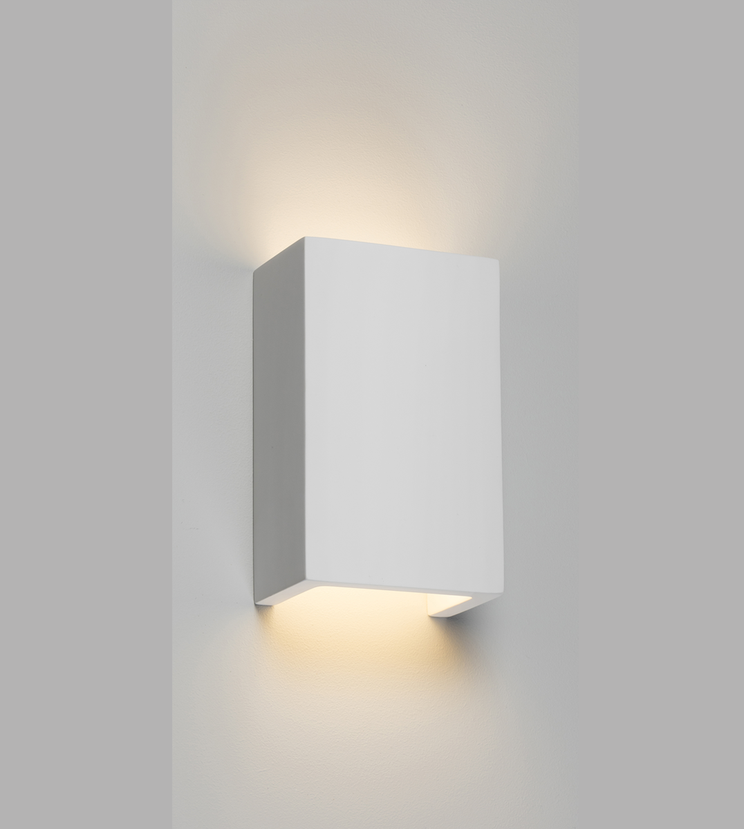 Knightsbridge Up and Down Plaster Paintable Wall Light G9 Uplighter Downlighter