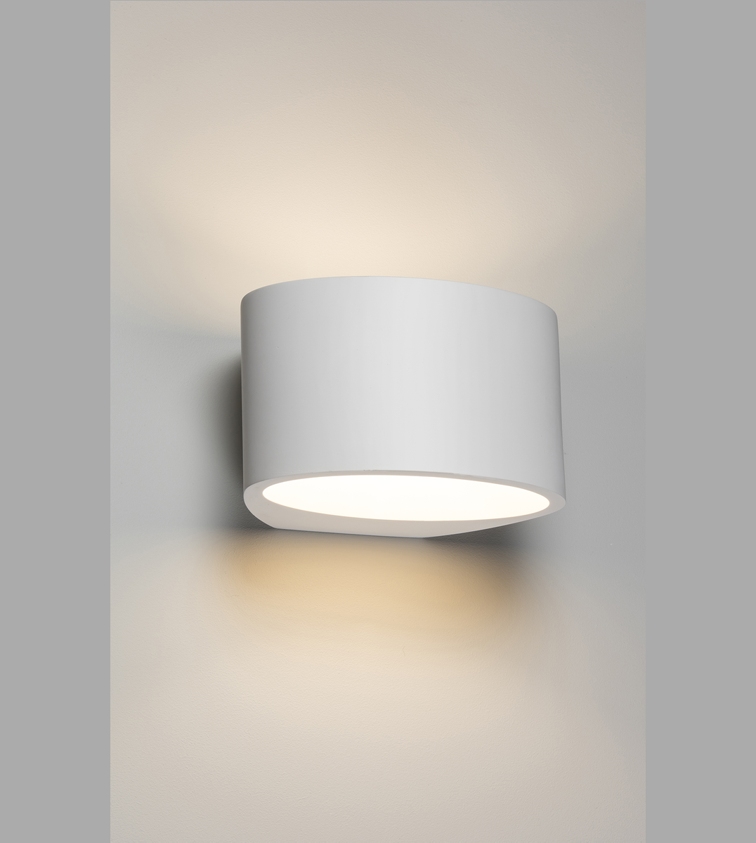 Knightsbridge Up and Down Plaster Paintable Wall Light G9 Uplighter Downlighter