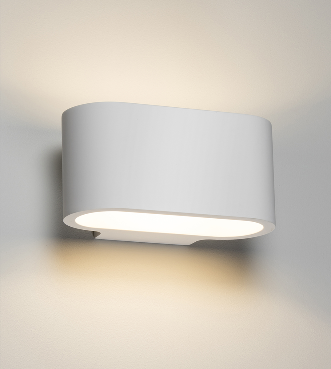 Knightsbridge Up and Down Plaster Paintable Wall Light G9 Uplighter Downlighter