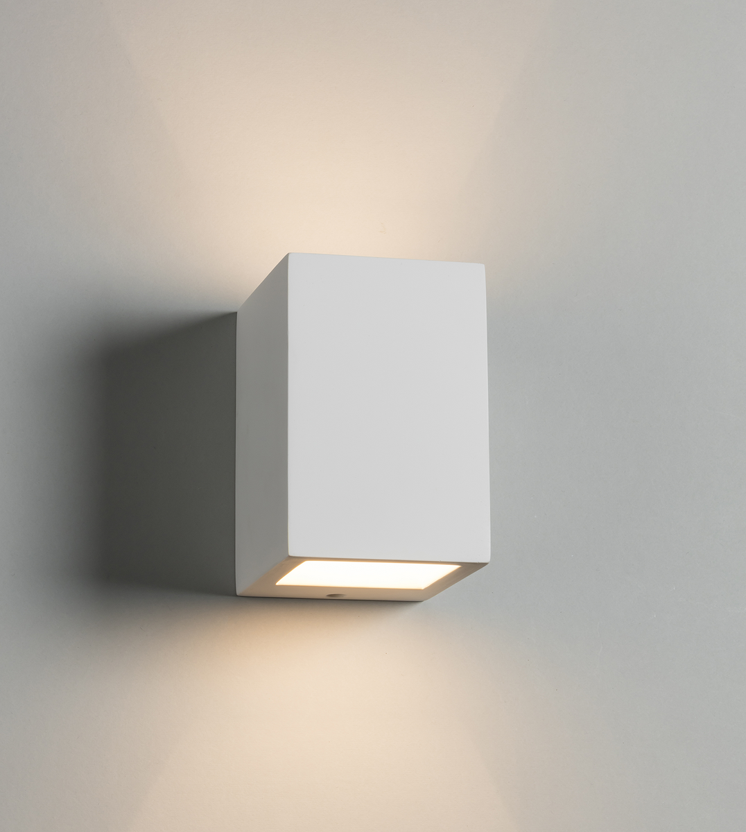 Knightsbridge Up and Down Plaster Paintable Wall Light G9 Uplighter Downlighter