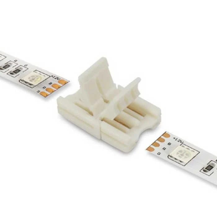 Kanlux Connector 10mm 4 Pin Strip Profile Tape Light Straight RGB 5050 3528 Clip Joiner