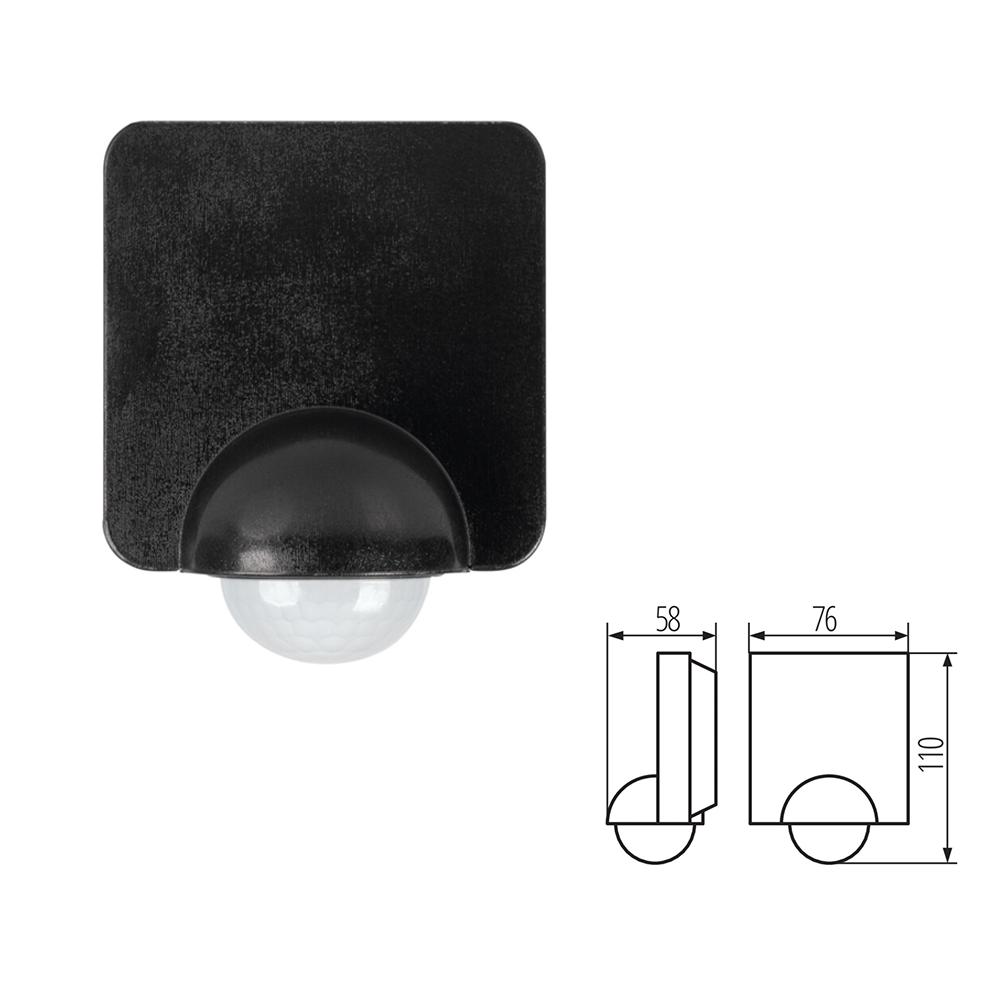 Kanlux SENSQUARE PIR Motion Sensor - IP54, Wide Detection Range, Wall-Mounted, Colours Available