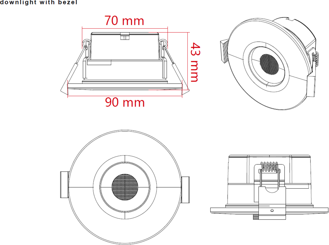 Knightsbridge Blende Für SpektroLED Evo – Magnetisch, Gebürstetes Chrom, IP65
