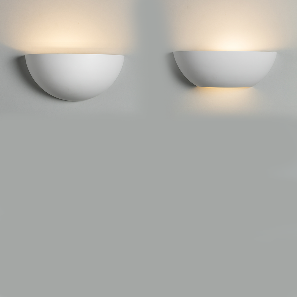 Knightsbridge Up & Down Plaster Paintable Wall Light e14 LED