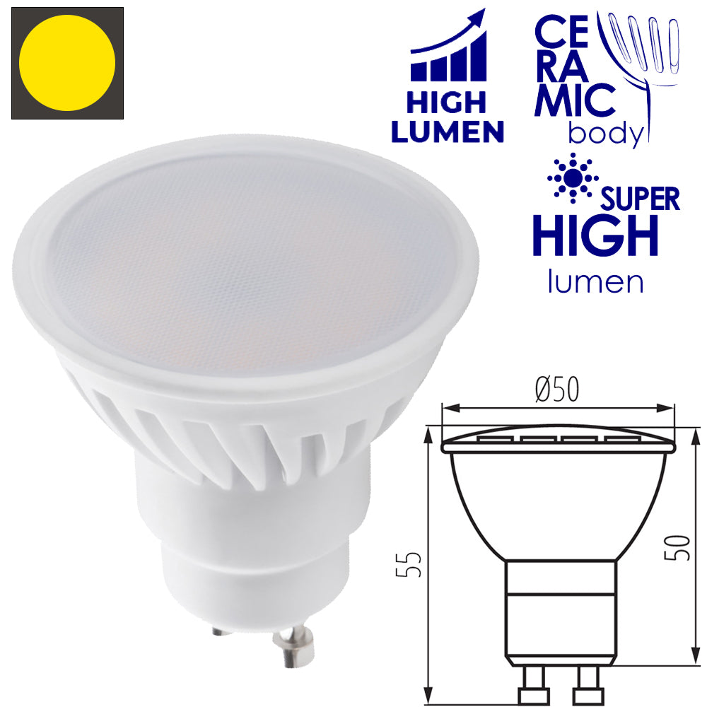 Kanlux TEDI MAXX 9W LED GU10 Spot Light Bulb Super Powerful Bright High Lumen 900lm Ceramic Body