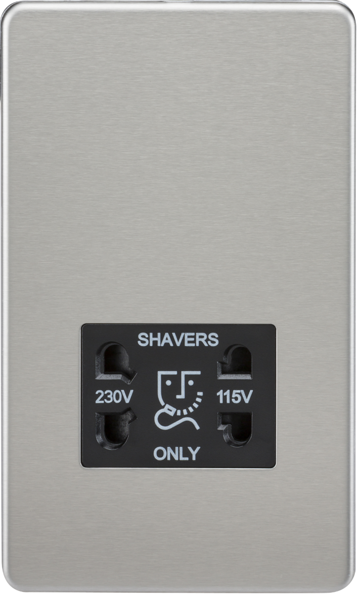 Knightsbridge Screwless 115V 230V Dual Voltage Shaver Socket