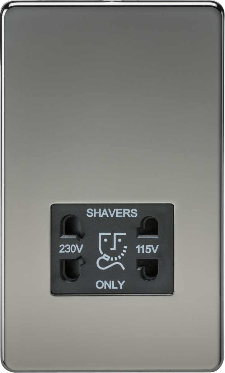 Knightsbridge Screwless 115V 230V Dual Voltage Shaver Socket