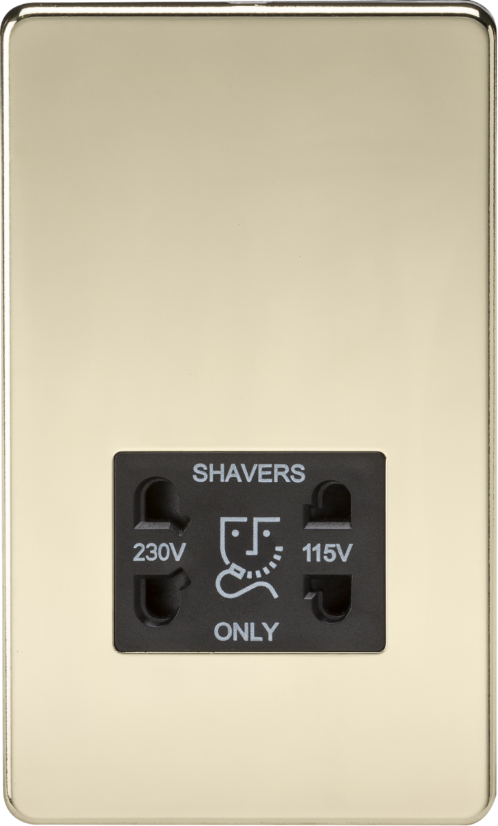 Knightsbridge Screwless 115V 230V Dual Voltage Shaver Socket