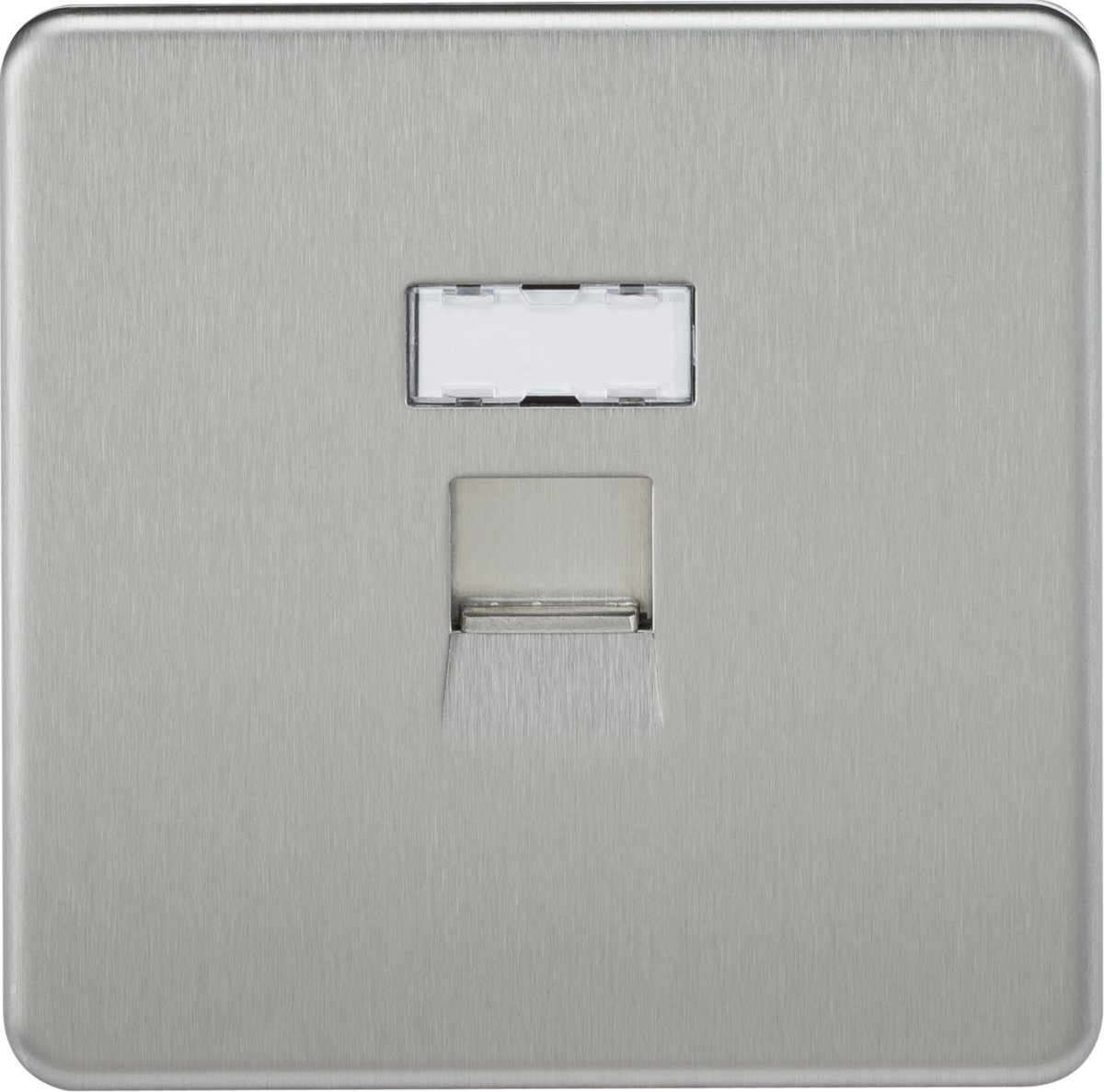 Knightsbridge Screwless RJ45 Network LAN Outlet Wall Plate