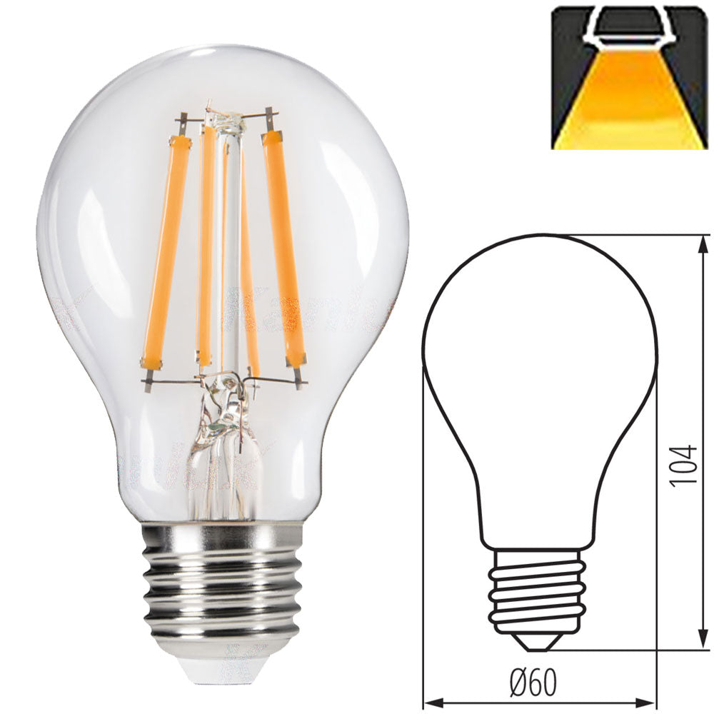 Kanlux XLED A60 E27 7W Filament LED Traditional Light Bulb Lamp