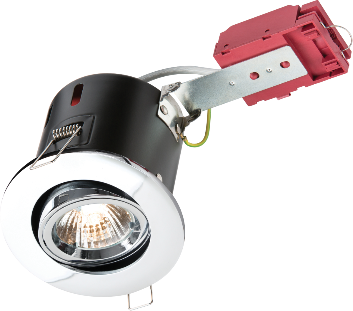 Knightsbridge 230V IP20 50W GU10 IC Fire-Rated Tilt Downlight