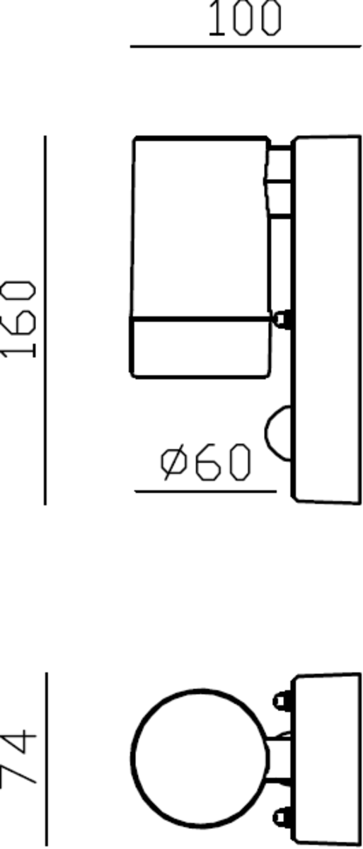 Knightsbridge EAMON IP44 GU10 Polycarbonate Wall Up Down Light with PIR Motion Sensor