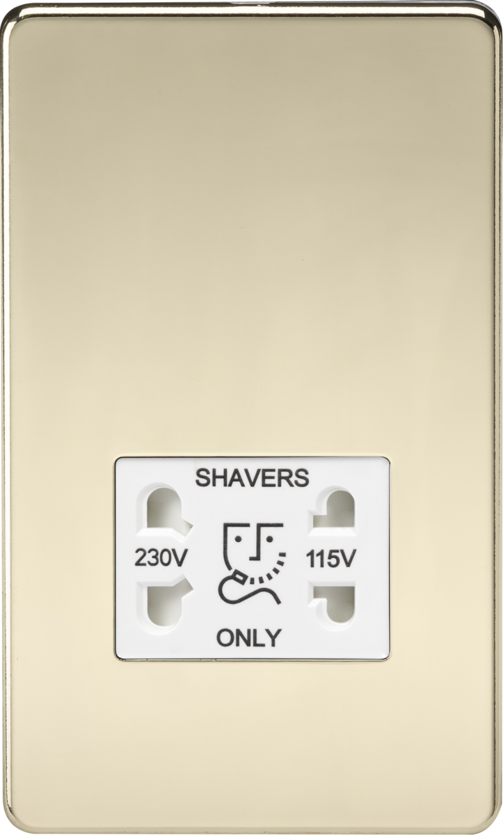 Knightsbridge Screwless 115V 230V Dual Voltage Shaver Socket