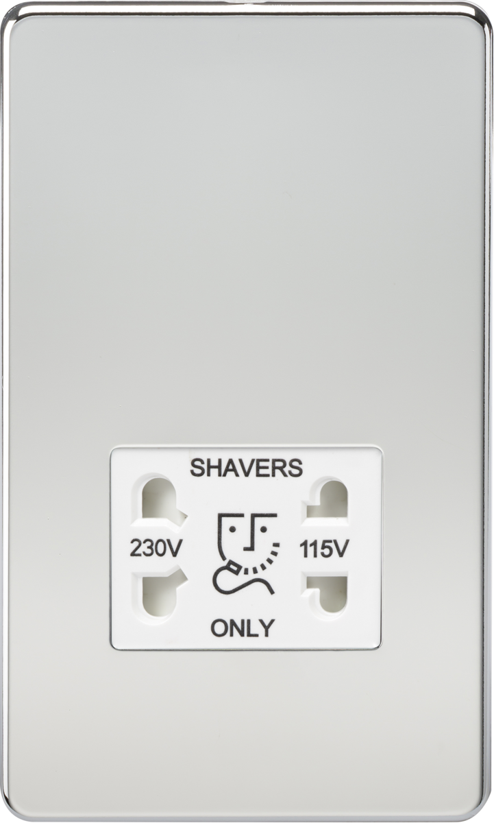 Knightsbridge Screwless 115V 230V Dual Voltage Shaver Socket