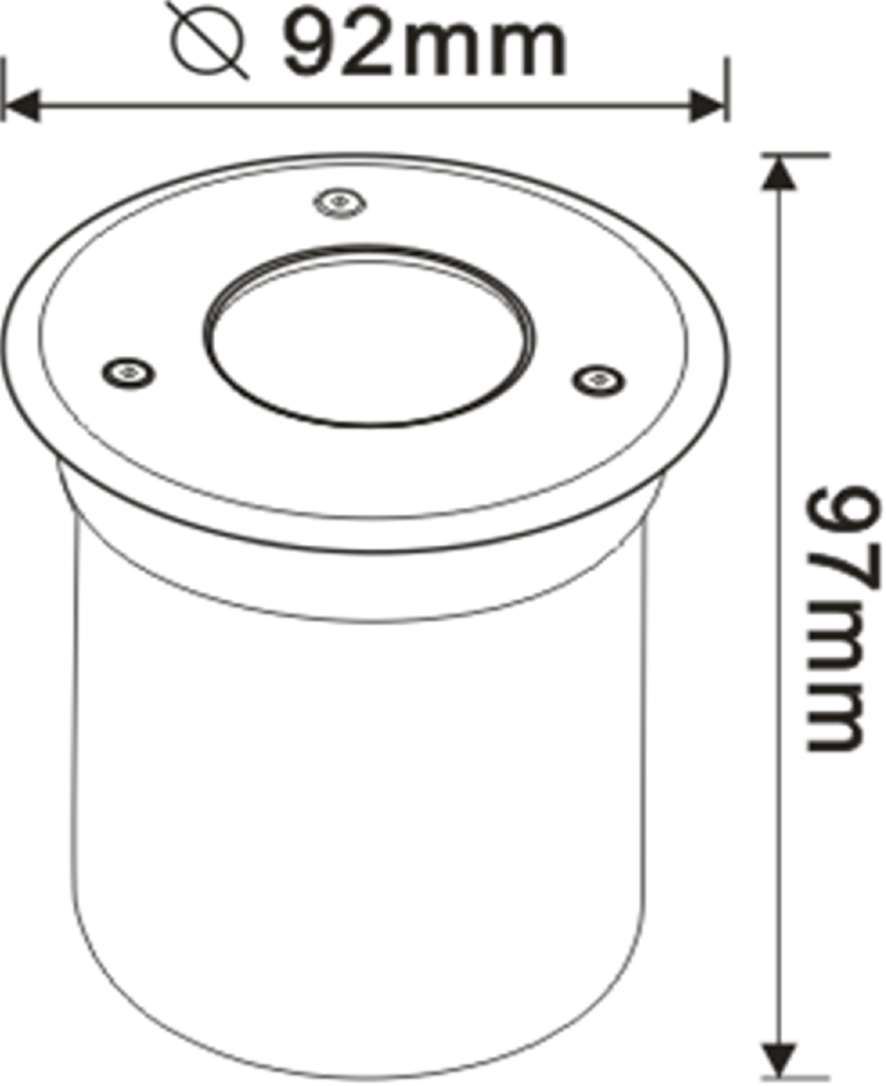 Knightsbridge 230V IP65 3W LED Stainless Steel Recessed Ground Light