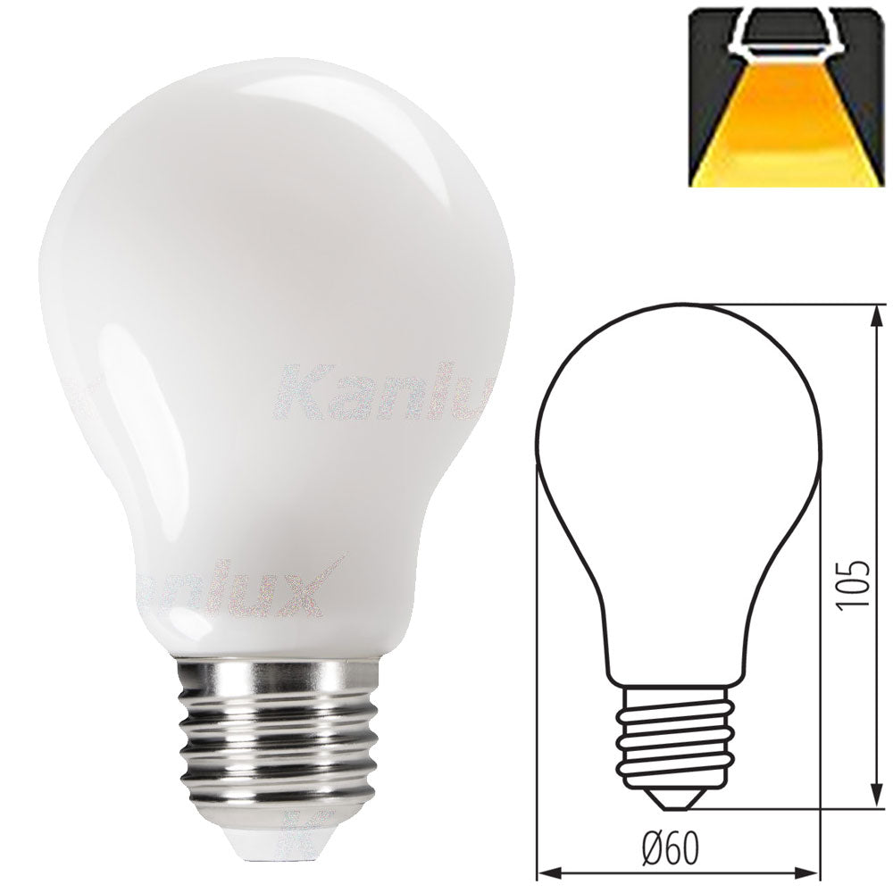 Kanlux XLED A60 E27 7W Filament LED Traditional Light Bulb Lamp