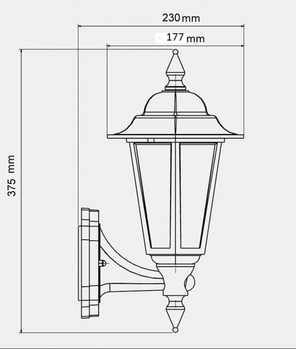 Knightsbridge 230V IP54 8W LED Outdoor Wall Full Lantern Light